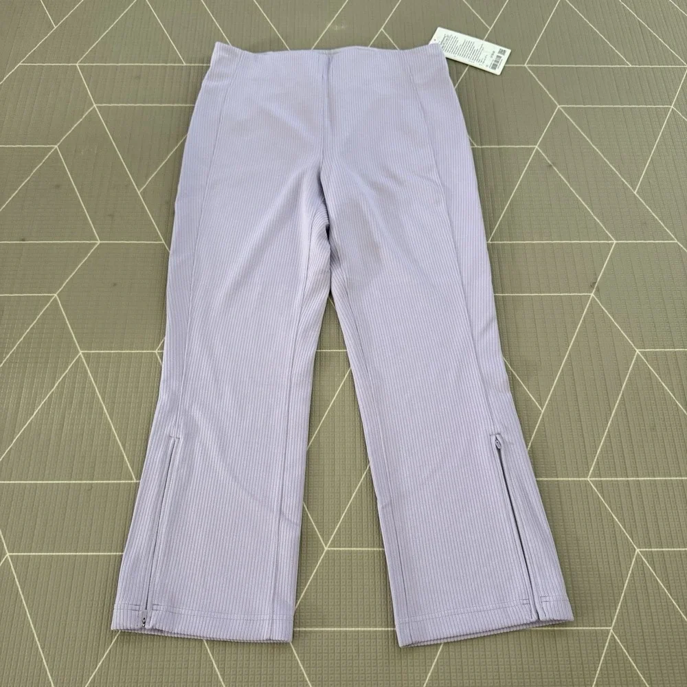 NEW Lululemon‎ Ribbed Softstreme Zip-Leg HR Cropped Pant 25